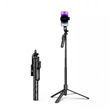 ORICO SPM175 selfie stick-stativ med Bluetooth 5.2-fjernudløser, 1/4 inch universalskrue, 360° rotation, 70 cm maksimal længde, sort