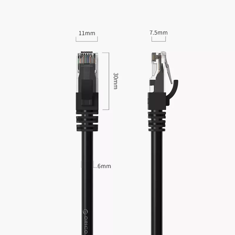 ORICO PUG-C6 CAT6 Ethernet-patchkabel 30m - sort