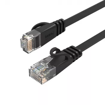 ORICO PUG-C7B CAT7 Ethernet-kabel 10Gbps RJ45 fladt LAN-internetkabel 15m - sort