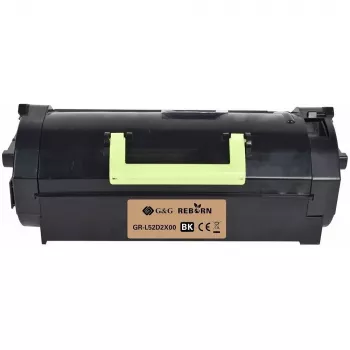 G&G Reborn tonerkassette kompatibel med Lexmark 522X/52D2X00 sort 45 000 sider genfremstillet 21310