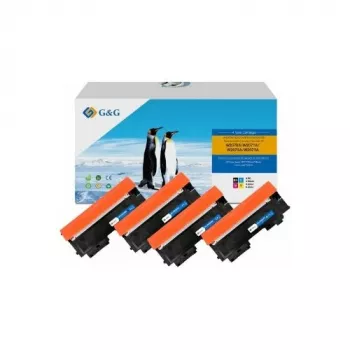 G&G Toner 4-pak kompatibel med HP 117A sort/cyan/magenta/gul (21450)