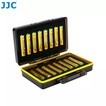 JJC batteriopbevaringsboks til 16x AAA-batterier - transparent PP-plast
