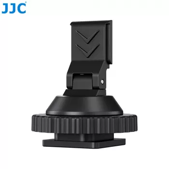 JJC HC-DMN hot shoe til 1/4 inch-20 gevindadapter til mikrofonholder, sort