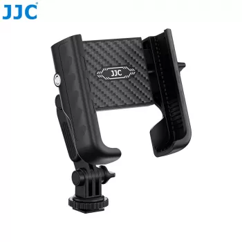 JJC PM-CS1 Adapterholder med 1/4 inch gevind til telefon, smartphone, GoPro, standard ISO-hot-shoe, sort