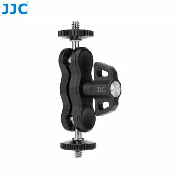 JJC MFC-B Magic Arm fleksibel svanehalsmontering med klemme til monitorlampe, 2x 1/4 inch-skrue, sort