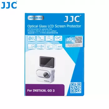 JJC GSP-GO3 skærmbeskyttelses- og objektivbeskyttelsessæt af hærdet glas til Insta360 GO 3