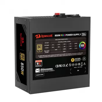 Redragon GC-PS007-1-V2 850W 80 PLUS Bronze ATX ikke-modulær strømforsyning