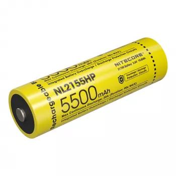 Nitecore NL2155HP 21700 Li-ion-batteri 5500mAh 3.6V Button Top beskyttet