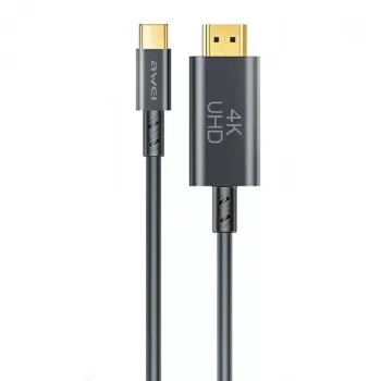 AWEI USB-C til HDMI-adapterkabel 4K 30Hz 2m sort
