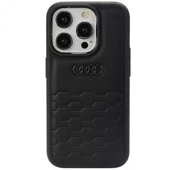 Audi GT kunstlæder hardcase til Apple iPhone 15 Pro Max 6,7 inch sort