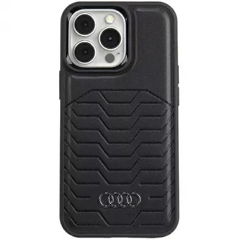 Audi Kunstlæder MagSafe Hard Case til iPhone 13 Pro Max 6,7 inch sort