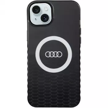 Audi IML Big Logo MagSafe-cover til iPhone 15 Plus / 14 Plus 6,7 inch sort hardcase