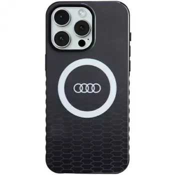 Audi IML Big Logo MagSafe-cover til iPhone 15 Pro Max 6,7 inch sort hardcase