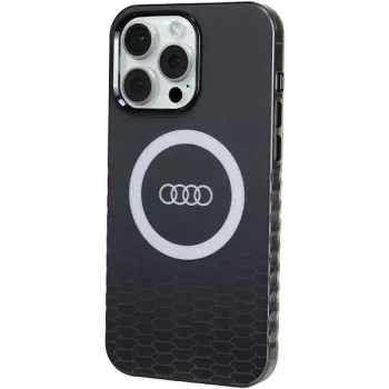 Audi IML Big Logo MagSafe-cover til iPhone 15 Pro Max 6,7 inch sort hardcase