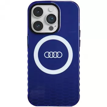 Audi IML Big Logo MagSafe-cover til iPhone 14 Pro 6,1 navyblå hardcase AU-IMLMIP14P-Q5/D2-BE