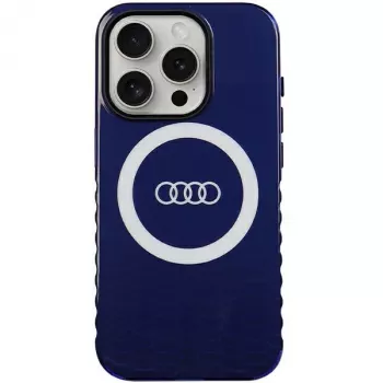 Audi IML Big Logo MagSafe-cover til iPhone 15 Pro 6,1 navyblå hardcase