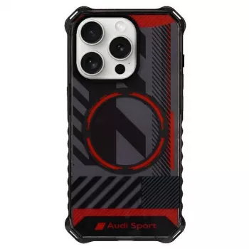 Audi IML Sport MagSafe-cover til iPhone 15 Pro Max 6,7 inch sort hardcase