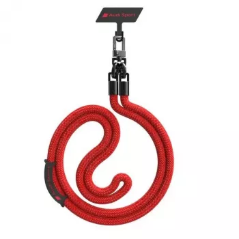 Audi Universal Telefon-Lanyard 120cm 10mm Crossbody rød AUS-CBL10-RSQ/D1-RD