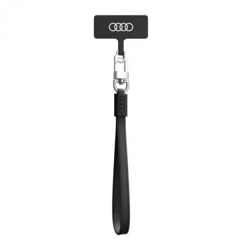 Audi Universelt Telefon Snor 28cm 10mm Læder sort AU-HSLSL-GT/D1-BK