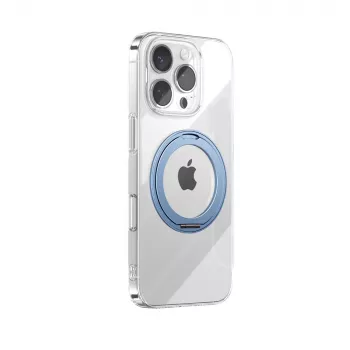 JOYROOM JR-16JL6 ultratyndt MagSafe-kompatibelt cover til iPhone 16 Pro Max med 360° drejelig ringstativ - blå