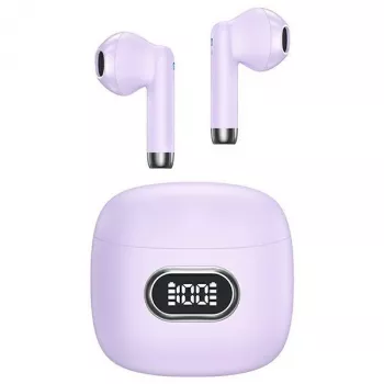 USAMS IA II Series True Wireless Bluetooth 5.3-øretelefoner, lilla, TWS, In-Ear, IPX4, 28 timers batteritid, USB-C