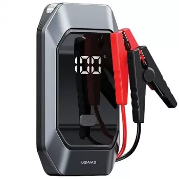 USAMS Jumpstarter-powerbank 8000mAh med LED-lommelygte sort ZB284ZDB01
