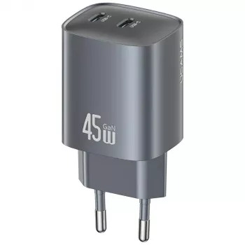 USAMS CC305 T66 45W GaN-netlader med 2x USB-C, tarnish