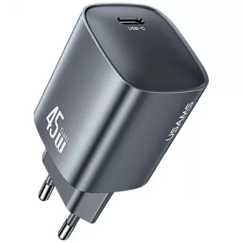 USAMS T66 45W GaN hurtigoplader sort