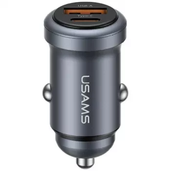 USAMS biloplader 30W USB-A USB-C CC322
