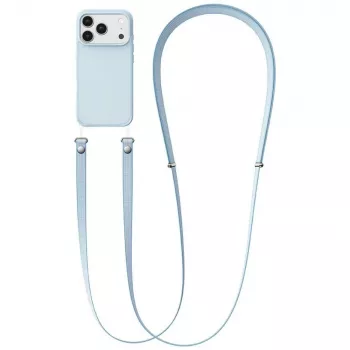USAMS ZB360 telefonlanyard 1,08-2,08m lyseblå
