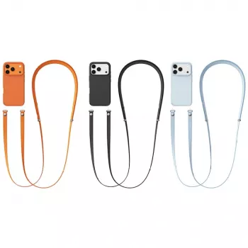 USAMS ZB360 telefonlanyard 1,08-2,08m lyseblå