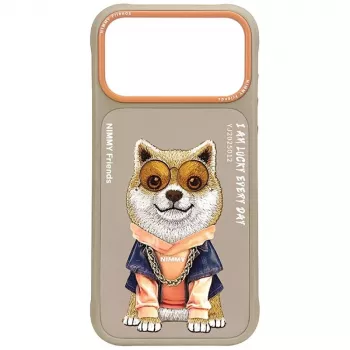 Nimmy Glasses Cool Dog-cover til iPhone 17 Pro, beige
