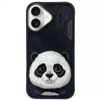Nimmy Big Eyed Pet 2.0 Panda Case til Apple iPhone 16 6,1 inch sort