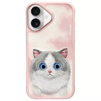 Nimmy Big Eyed Pet 2.0 Cat Back Cover Case til Apple iPhone 16 6,1 inch - Pink