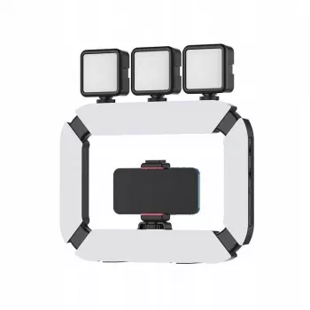 Ulanzi U200 LED-videolys med smartphoneholder - bi-color 2500K-8500K
