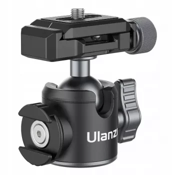 Ulanzi U-80L 3D-kuglehoved med Arca-Swiss hurtigskiftplade, 20 kg belastning, 360° panoramarotation, sort