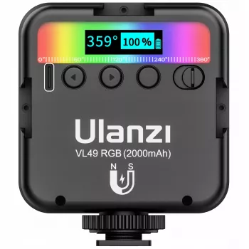 Ulanzi VL49 RGB LED-videolys, 2500K-9000K, 6W, 2000mAh