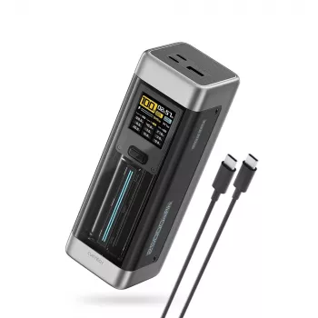 CUKTECH CUK00P23GLBK 210W 25000mAh powerbank 2xUSB-C 1xUSB-A sort