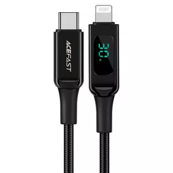 ACEFAST MFI USB-C til Lightning-kabel 1,2m 30W 3A sort (C6-01 sort)