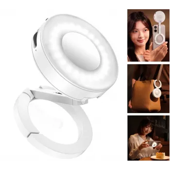 Ulanzi ML05 LED-fyldlys med spejl, MagSafe, 2500K-9000K, hvid