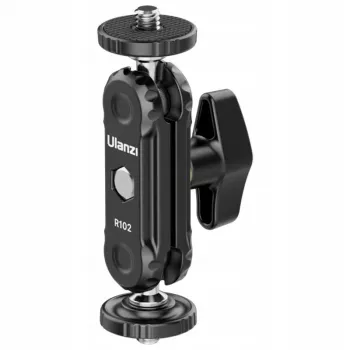 ULANZI R102 Magic Arm 9 cm dobbelt 1/4 inch gevind mini-ledarm til kamerarig vlogging
