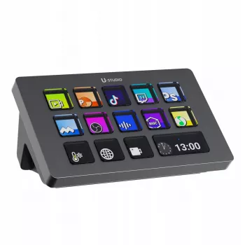 Ulanzi Stream Deck D200-konsol - 15 programmerbare knapper, 3 drejeknapper, RGB-baggrundsbelysning, USB-C, mekaniske hot-swappable switches