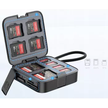 Ulanzi CRC10 hukommelseskortetui 13 slots + 3-i-1 kortlæser 10 Gbps CFexpress Type A SD microSD