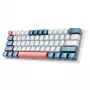Machenike K500-B61 kablet mekanisk gaming-tastatur, 61 taster, Red Switch, hvid-blå