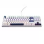 Machenike K500B-B87 kablet mekanisk gaming-tastatur, 87 taster TKL, Red Switch, RGB-baggrundsbelysning, hvid