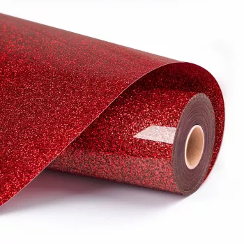 LOKLIK Glitter Heat Transfer Vinyl - Red - 30,5 x 90 cm (SG-HTV-1573-US-L-B2B)