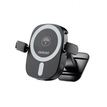 Dudao FW11 bilholder med trådløs oplader 15W ventilation/instrumentbræt - sort