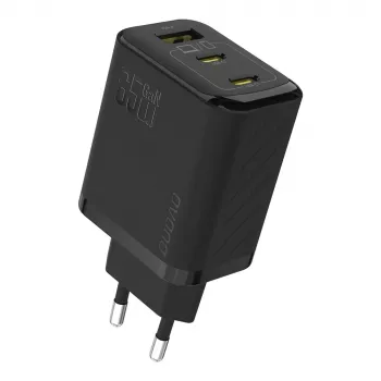 Dudao A29 65W GaN-netdel 2x USB-C + 1x USB-A sort