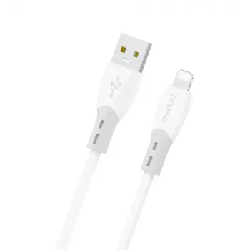Dudao L25SL USB-A til Lightning 1m hvidt lade- og synkroniseringskabel