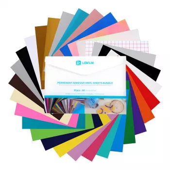 LOKLIK Permanent hæftende vinyl-materialesæt (A4)